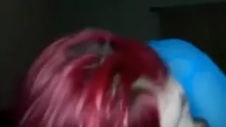 RedHead with Huge Boobs suck Black Cock