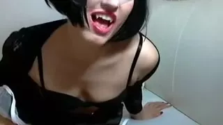 Hottie in black loves to play dirty