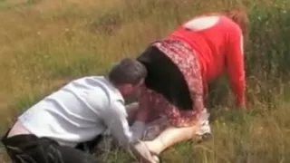 uk housewife clare playing outside with a stranger