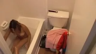 Girl Renting Flat Was Caught Masturbating In Bath By Hidden Cam Placed By Flat Owner