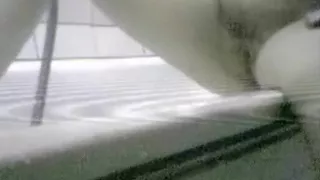 Washing my nice twat in the shower