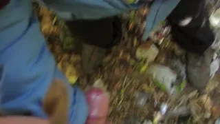 Doing a blowjob in my own garden