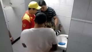 A group of naughty teen guys fucking this poor girl