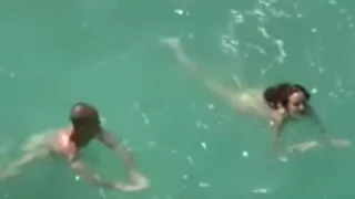 Couple fucking in sea