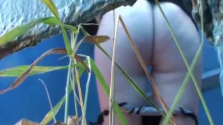 Spying on a girl dressing herself