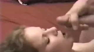 He is slapping her face with dick