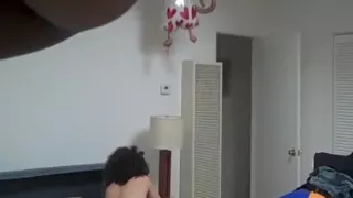 Interracial amateur couple having sex