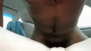 Interracial teen fuck in the car