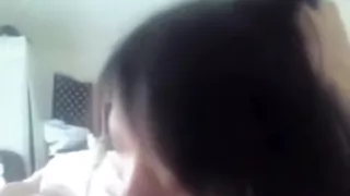 Non-Professional facial cock juice flow