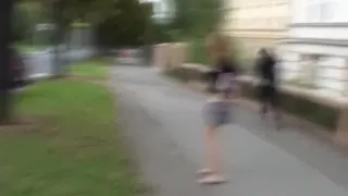 Fella took of clothes off a sexy angel in public