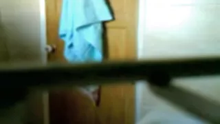 Hidden camera cauth on episode scene a hot brunette hair hair wife in the washroom,have a pleasure