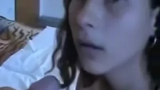 Latina teen gives me a blowjob