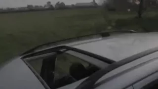 young golden-haired pounded by her boyfriend  in outdooor nature