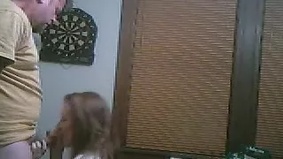 Quick blowjob from my neighbour