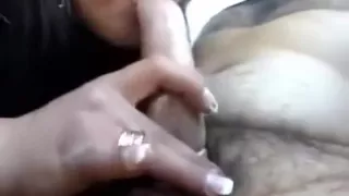sweet babe does fine blowjob to boyfriend 