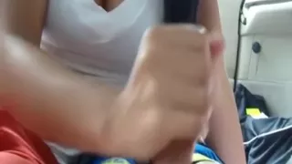 This Hottie knows hot to jerk off schlongs