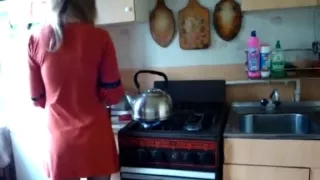 Chick in stockings needs a tool