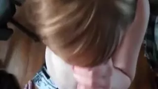 cute legal age teenager girlfriend  on her knees