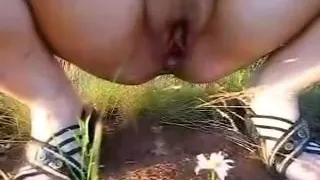 My pussy juice is on the ground