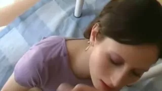 Taking a big load of jizz on my face