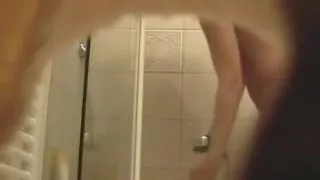 Spying a young lady in the shower