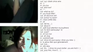 French lady showing stuff #Chatroulette