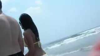 My amateur voyeur vid show hot bitches on a beach
