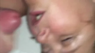 Cum on face and throat