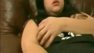 Chubby Plump ally love masturbating with large darksome marital-device