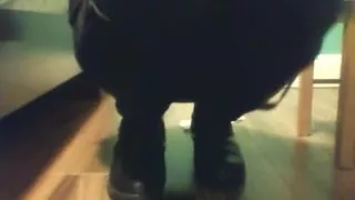 eighteen Year-Old hotty shows boots and socks. Plays with 'em.