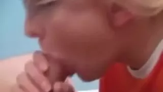 Golden-Haired sutie strokes abd engulf untill CS