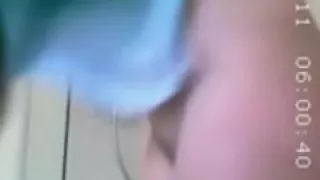 Spying on a golden-haired PAWG taking a shower