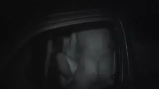 Non-Professional golden-haired Drilled In Car Backseat