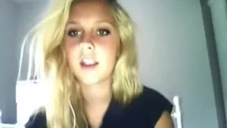 Blonde hottie stripping for me