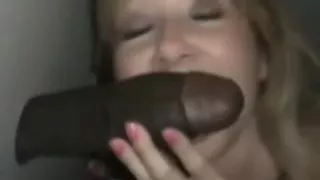Ribald Old Husband Uses Gloryhole to Engulf and Fuck Dark 10-Pounder
