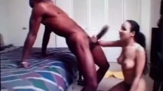 Excited Constricted White Whore Sucks Large Lengthy Darksome Tube on Camera