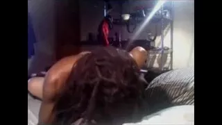 Dark Bull Fucking the Throat of His White Female Partner