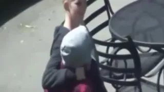 Skater fucking his short haired girlfriend in public place