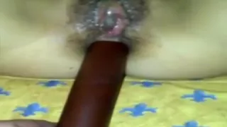 large sex toy in her wazoo whilst that babe has a super moist snatch