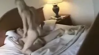 golden-haired sweetheart with an shaggy love tunnel receives fucked and rides his schlong