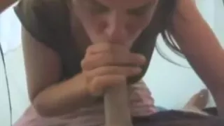 dark brown honey likes running her tongue all over his stiff yummy weenie