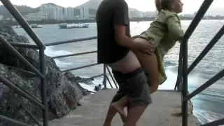 fucking exiting outside sex in an harbor