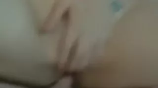 fucking my cutie taut shaved wet crack shooting my load on her wobblers and face