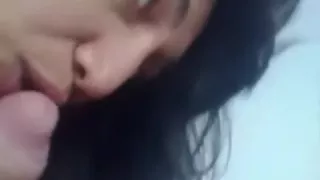 latin sweetheart gives head previous to that babe mounts on his inflexible knob