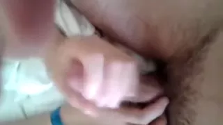 ravishing blond gal strokes his dick in advance of this babe screws him