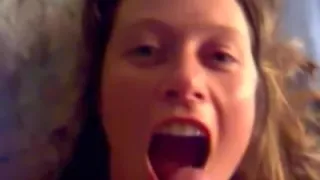 older woman looks so fucking cheerful when her ally discharges his load into her face hole