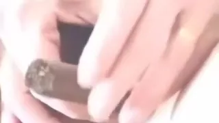 my wench clothed up like a bitch that babe smokes my cigar and puts it in her curly muff