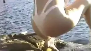 my wife just stepped put of our rv to clean herself