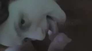 redhead sucks him then bonks him cowgirl and reverse ending with licking his weenie clean