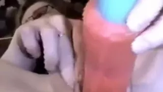 Riding her spouse's face after that babe masturbates with a lengthy marital-device